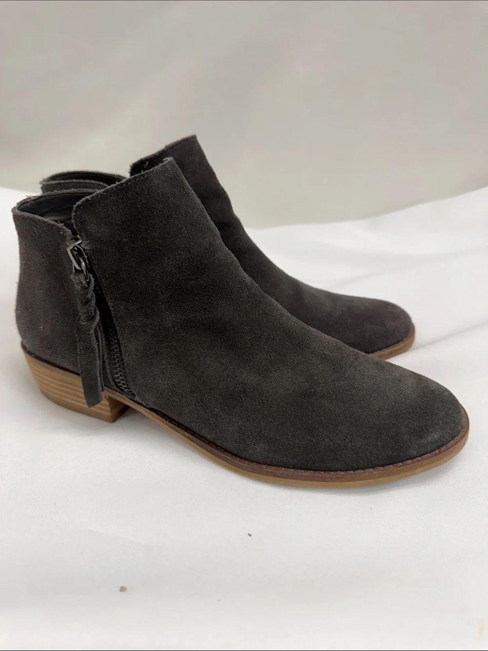 Dolce Vita Dark Charcoal Suede Ankle Booties